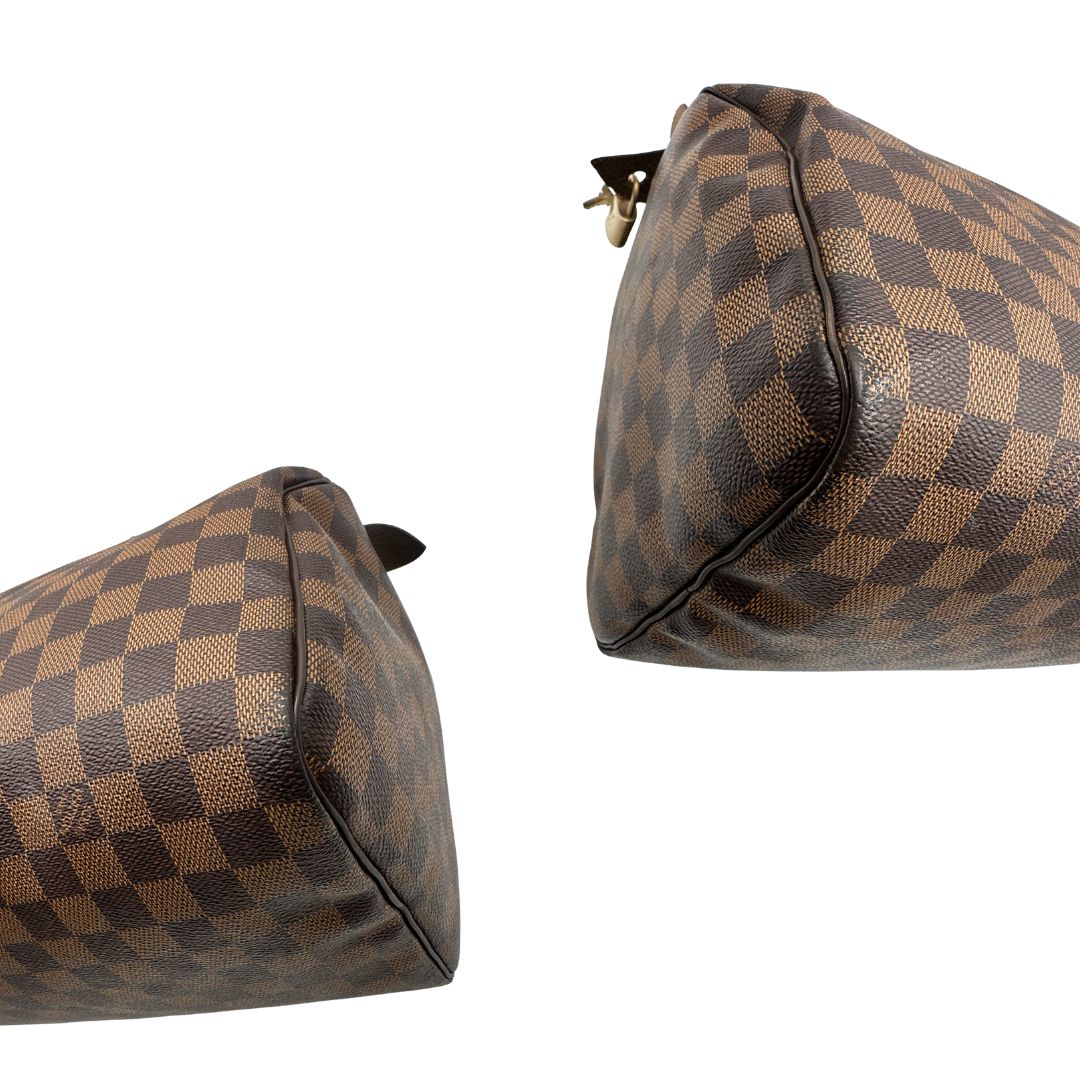 Speedy Damier Ébène 30 LV personalizzato (canvas, marrone) – foto 12 di 19