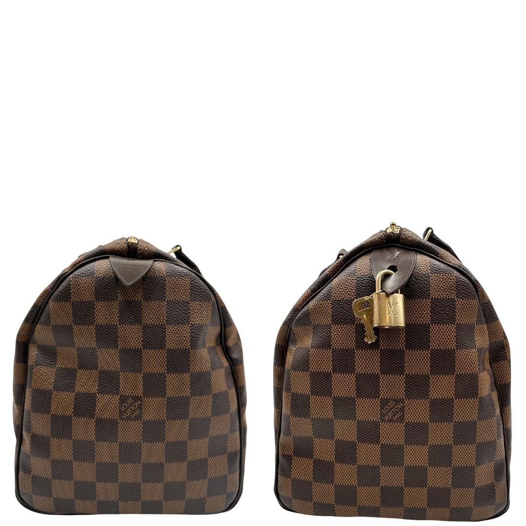 Speedy Damier Ébène 30 LV personalizzato (canvas, marrone) – foto 13 di 19