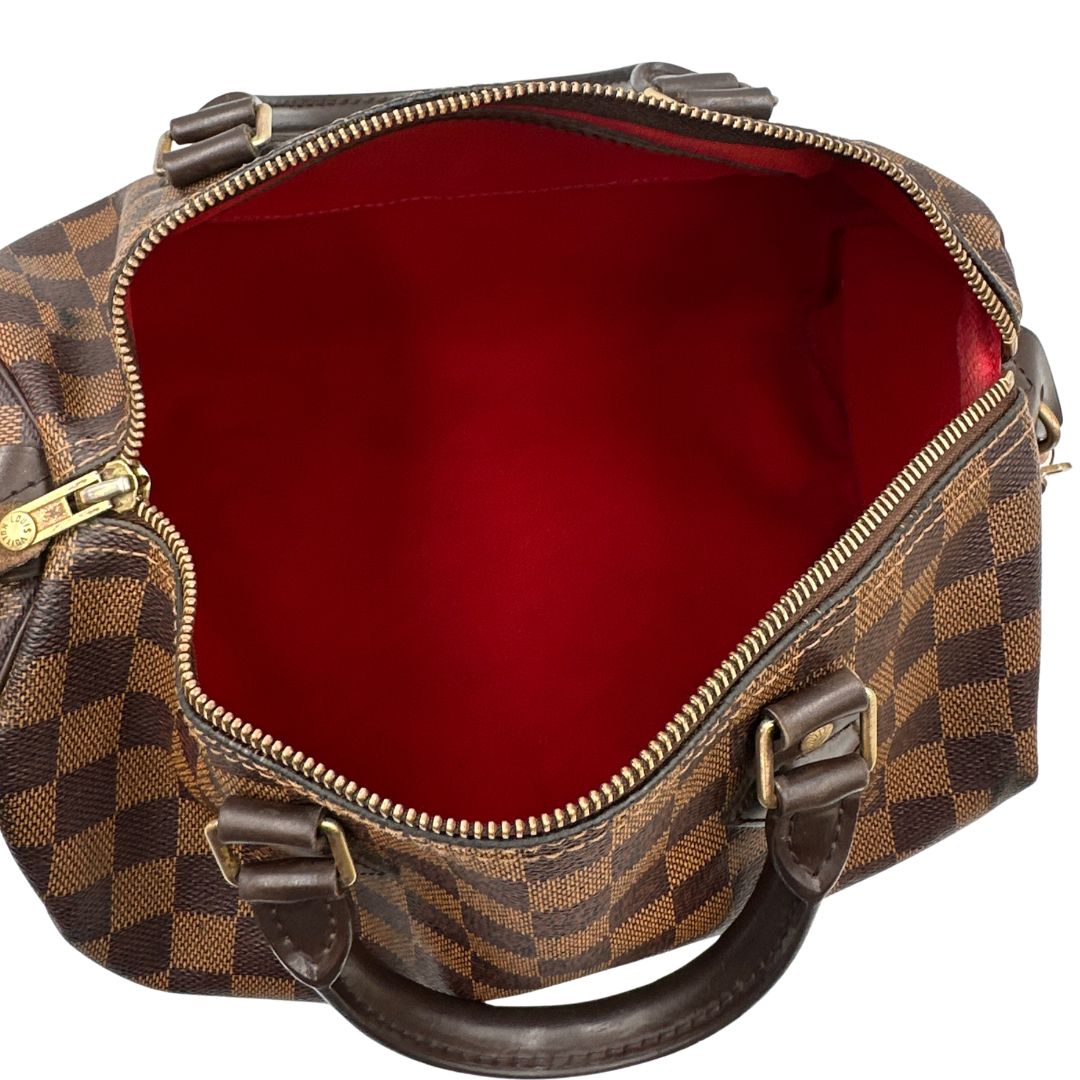 Speedy Damier Ébène 30 LV personalizzato (canvas, marrone) – foto 15 di 19