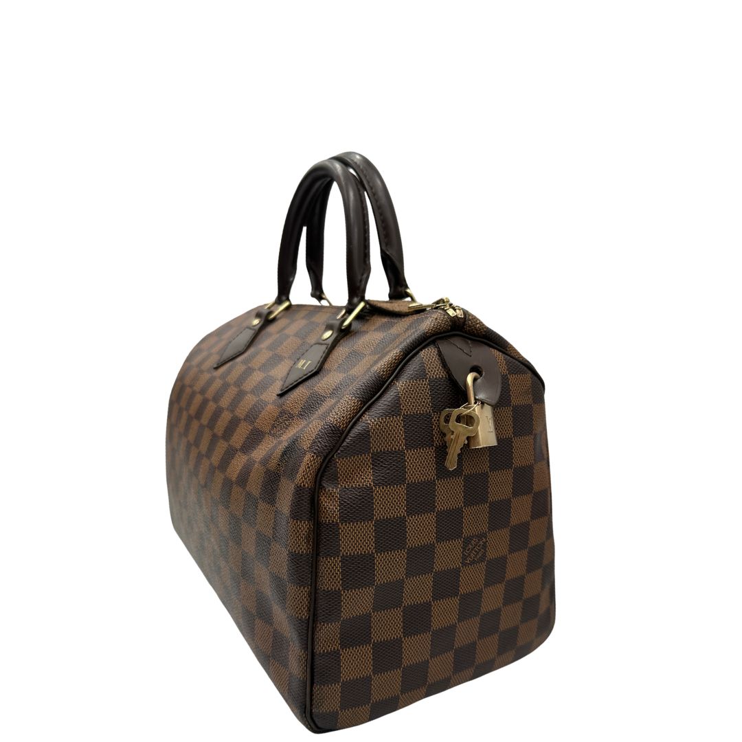 Speedy Damier Ébène 30 LV personalizzato (canvas, marrone) – foto 4 di 19