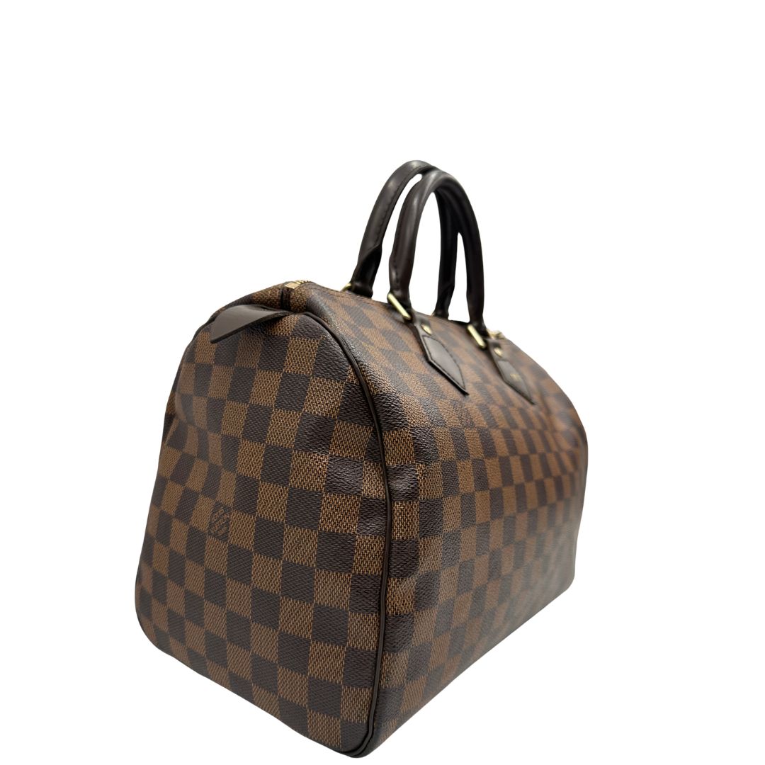 Speedy Damier Ébène 30 LV personalizzato (canvas, marrone) – foto 3 di 19