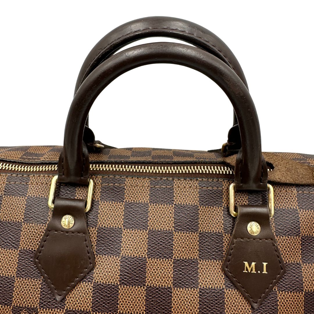 Speedy Damier Ébène 30 LV personalizzato (canvas, marrone) – foto 8 di 19