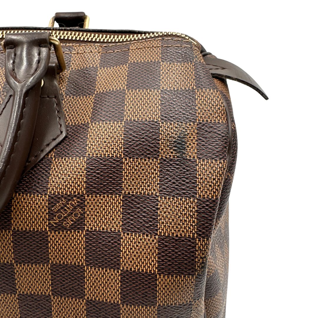 Speedy Damier Ébène 30 LV personalizzato (canvas, marrone) – foto 10 di 19