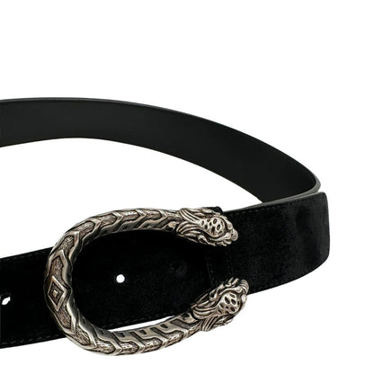 Cintura Gucci in canvas GG e pelle scamosciata nera, di lusso, originale, ottime condizioni