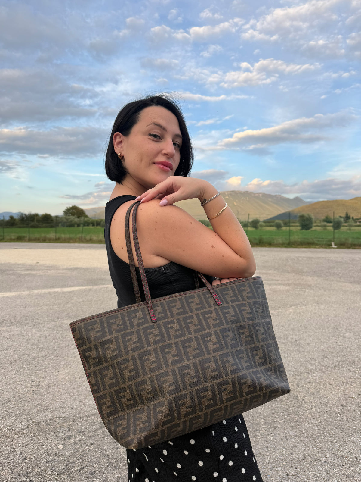Roll bag Fendi Zucca