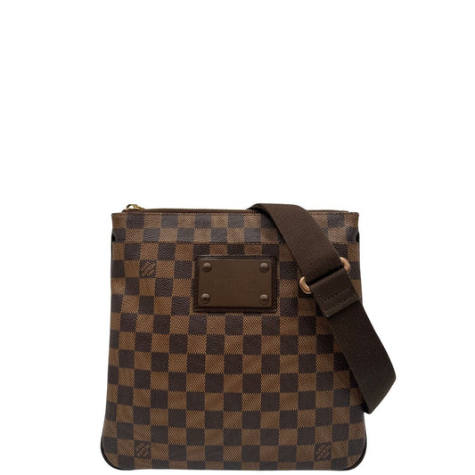 front Borsa Brooklyn LV in canvas Damier Ébène marrone, di lusso, originale, ottime condizioni. 