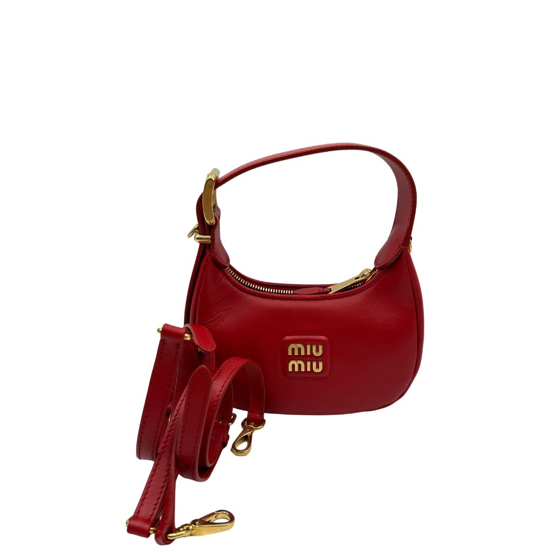 Hobo Miu Miu rossa (pelle, rosso) – foto 5 di 11