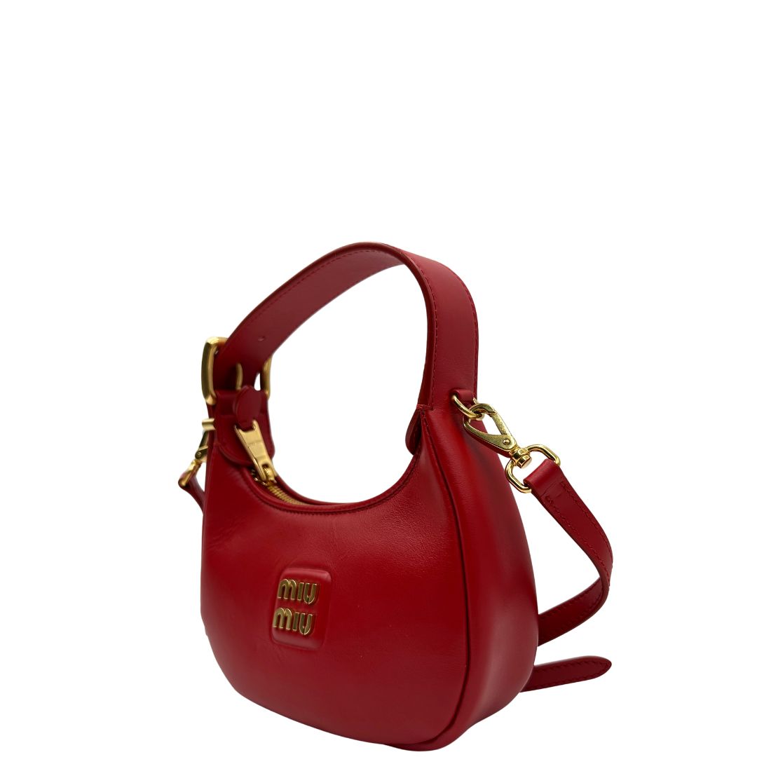 Hobo Miu Miu rossa (pelle, rosso) – foto 4 di 11