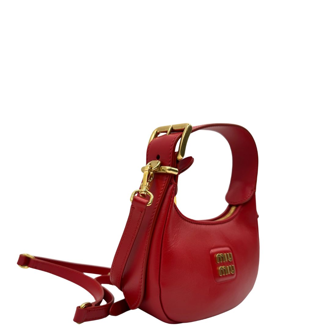 Hobo Miu Miu rossa (pelle, rosso) – foto 3 di 11