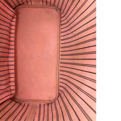 interno Borsa Louis Vuitton Neverfull MM in canvas marrone monogram con finiture in vacchetta naturale e parti metalliche dorate, caratterizzata da motivo Palm Dots; munita di doppi manici, indossabile a spalla, di lusso, originale, ottime condizioni. 