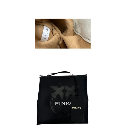 dustbag  Borsa Pinko in morbida nappa color bianco panna trapuntata e hardware bianco, di lusso, originale, ottime condizioni. 