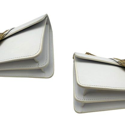 interno Borsa Pinko in pelle bianca e hardware dorato, di lusso, originale, ottime condizioni.