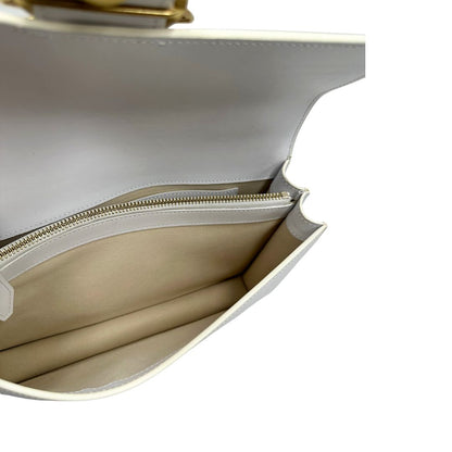 interno Borsa Pinko in pelle bianca e hardware dorato, di lusso, originale, ottime condizioni.