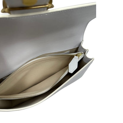 interno Borsa Pinko in pelle bianca e hardware dorato, di lusso, originale, ottime condizioni.