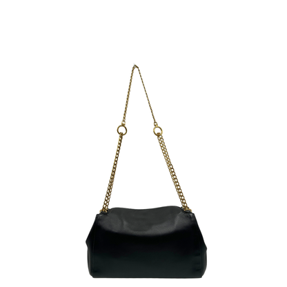retro Borsa Prada in morbida pelle nera con hardware dorato, di lusso, originale, ottime condizioni, usata