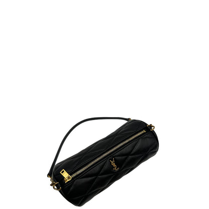  Borsa Saint Laurent in pelle nera trapuntata, indossabile a spalla, di lusso, originale, ottime condizioni, usata. 
