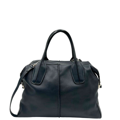 Borsa Tod's in pelle blu petrolio indossabile a tracolla, a spalla o a mano, di lusso, originale, ottime condizioni, usata.