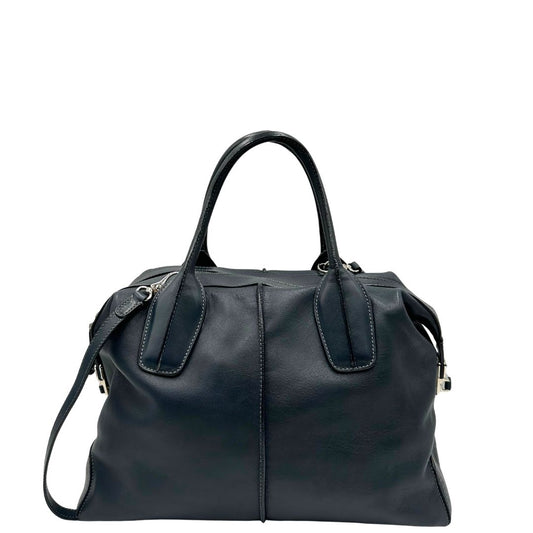 Borsa Tod's in pelle blu petrolio indossabile a tracolla, a spalla o a mano, di lusso, originale, ottime condizioni, usata.