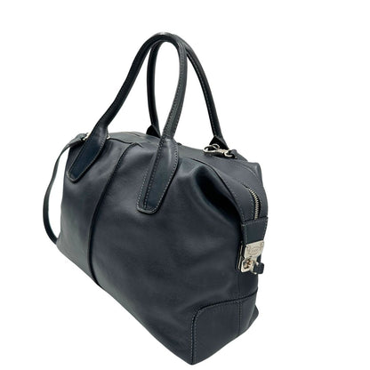 Borsa Tod's in pelle blu petrolio indossabile a tracolla, a spalla o a mano, di lusso, originale, ottime condizioni, usata.