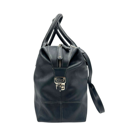 Borsa Tod's in pelle blu petrolio indossabile a tracolla, a spalla o a mano, di lusso, originale, ottime condizioni, usata.