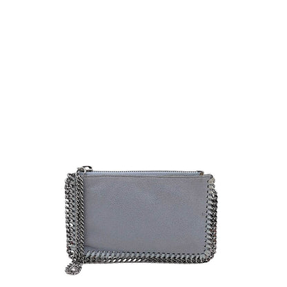 Pochette Stella Mc Cartney in ecopelle grigio. Borse di marca usate.