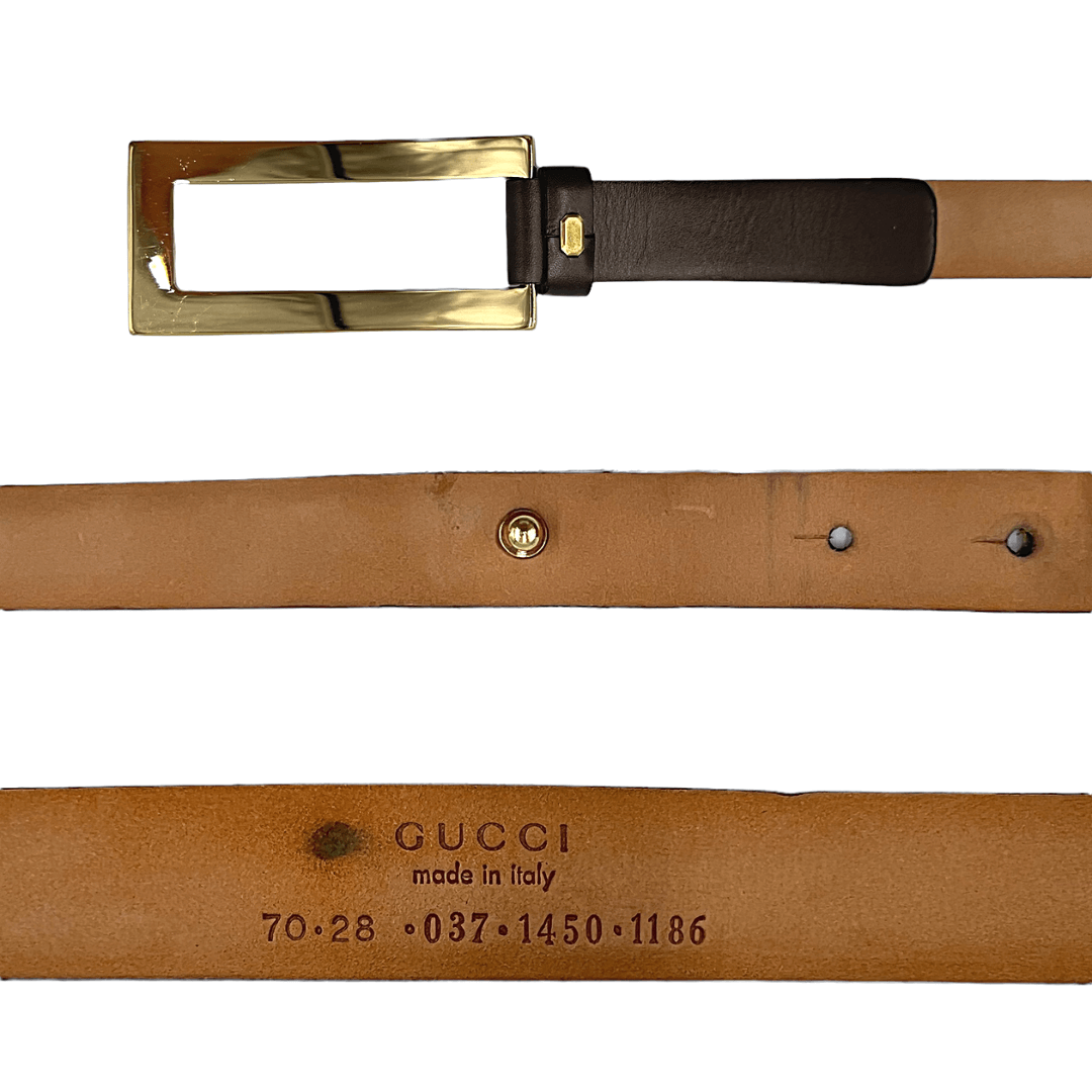Gucci rectangular buckle belt