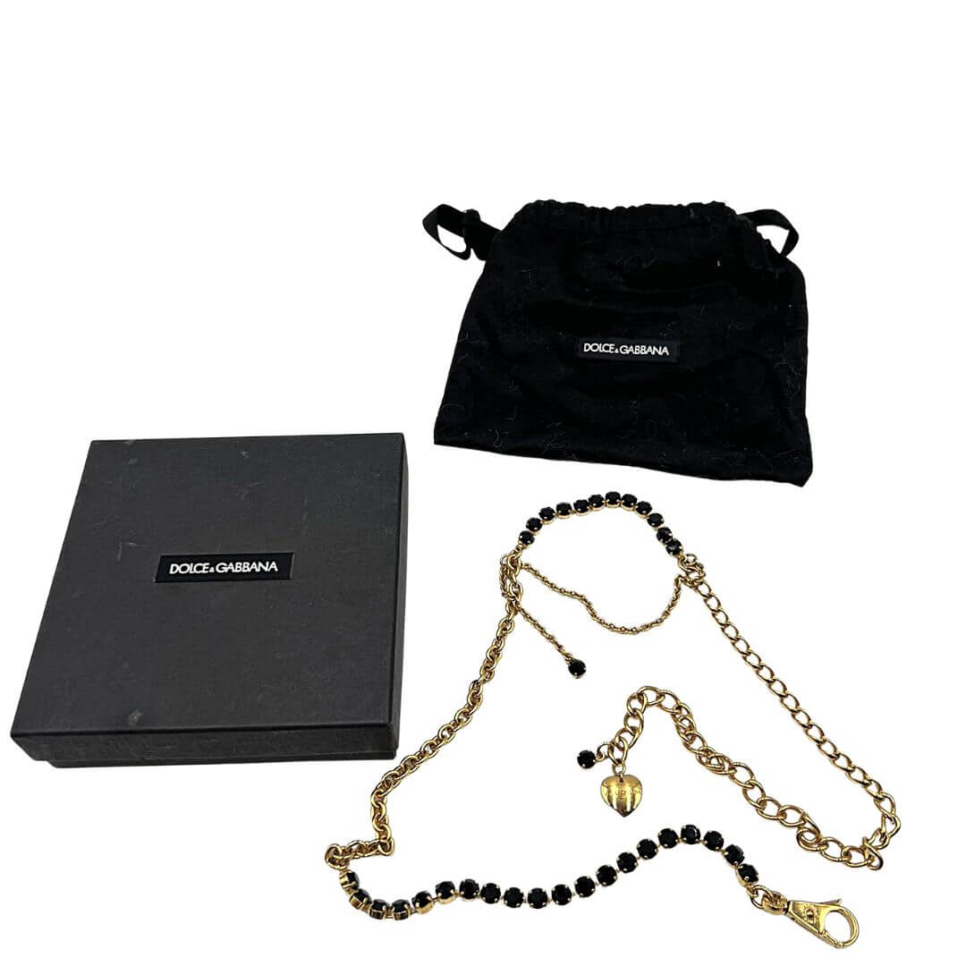 Foto cinta Dolce & Gabbana strass cristalli e catena. Accessori di marca usati