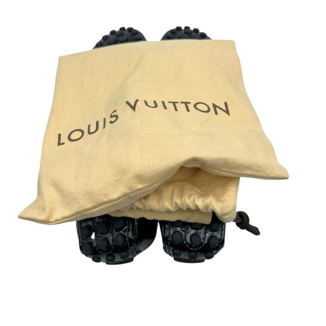 Louis Vuitton petrol ballet flats