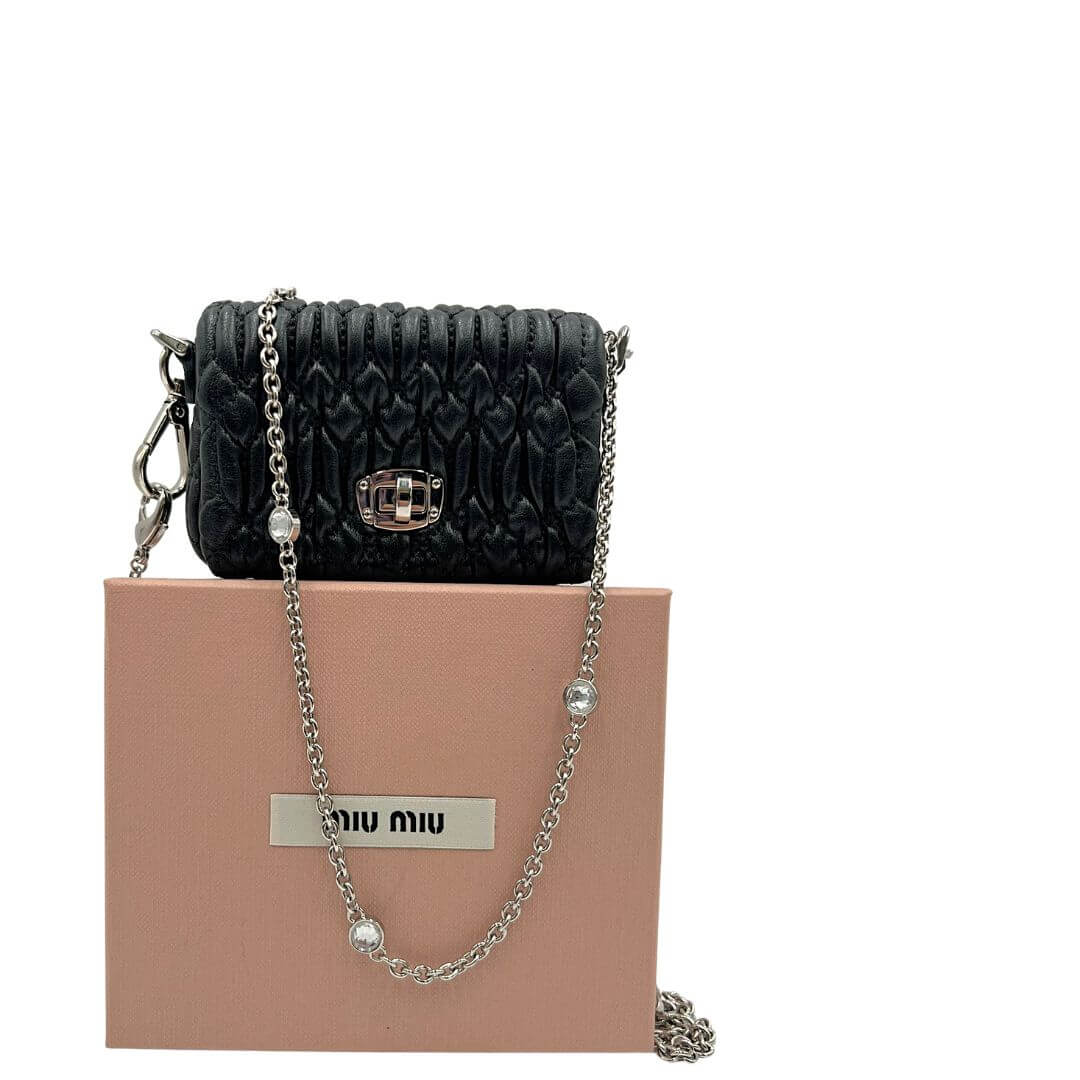 Micro Miu Miu pochette nera