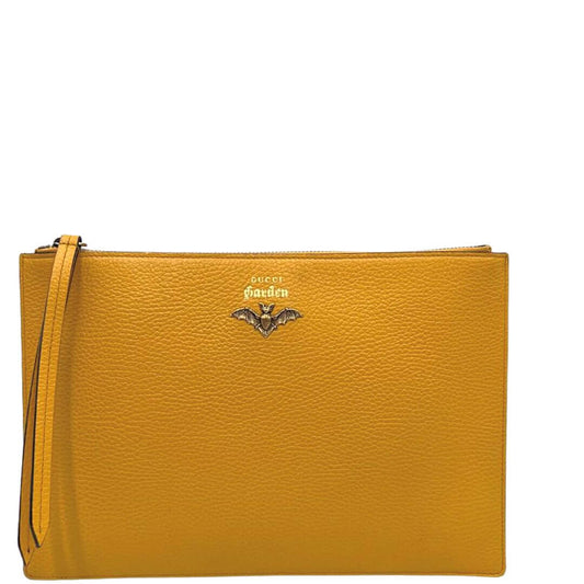 Foto pochette Gucci Garden gialla con pipistrello. Borse di marca usate