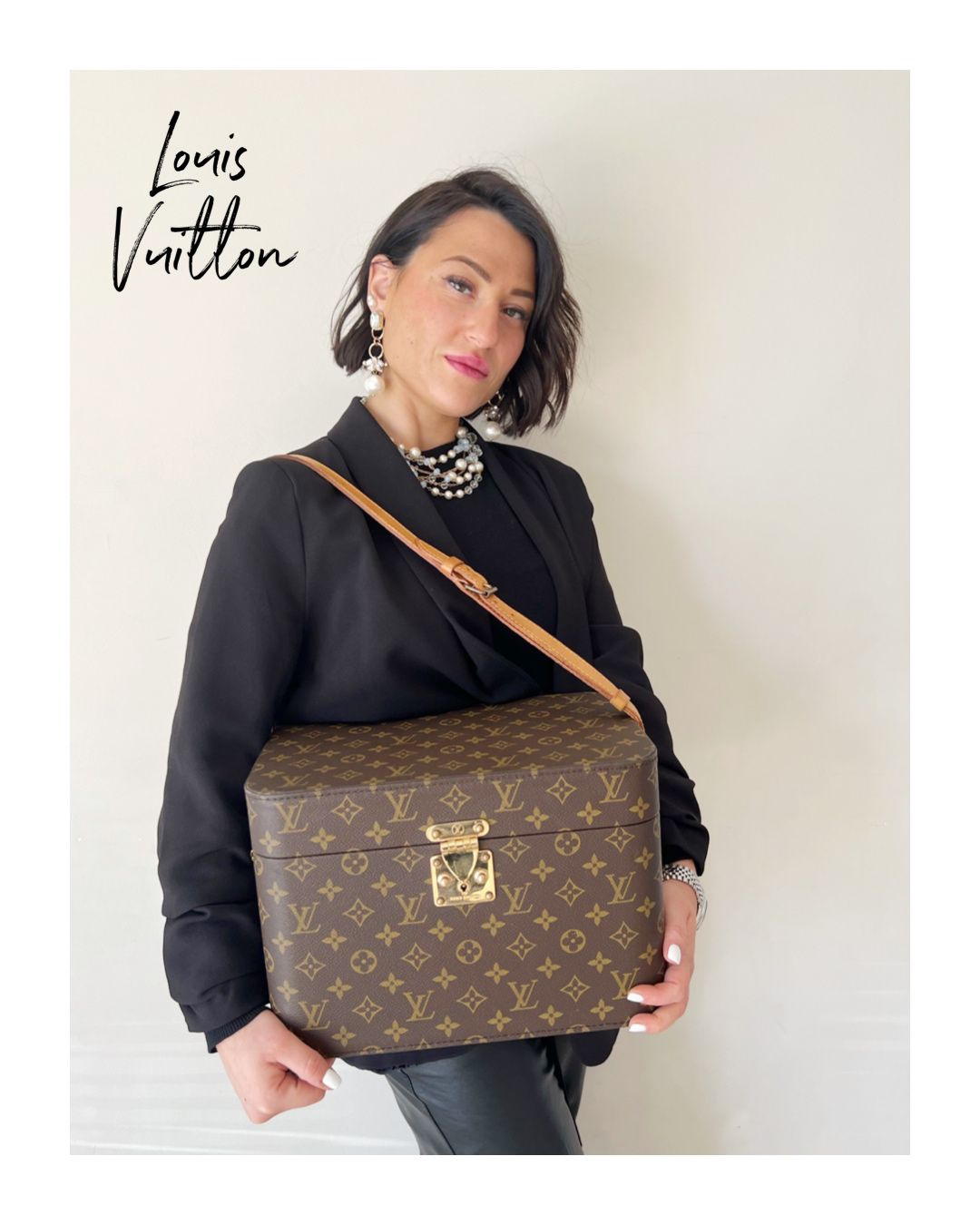 Buona tracolla a catena pochette di Louis Vuitton in Marrone
